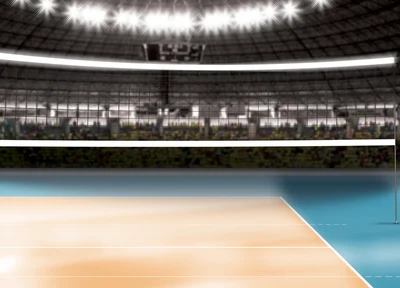 Empty volleyball court