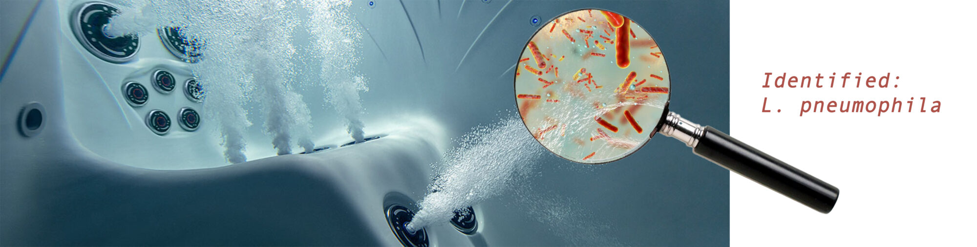 Hot tub and Legionnaires disease banner image.